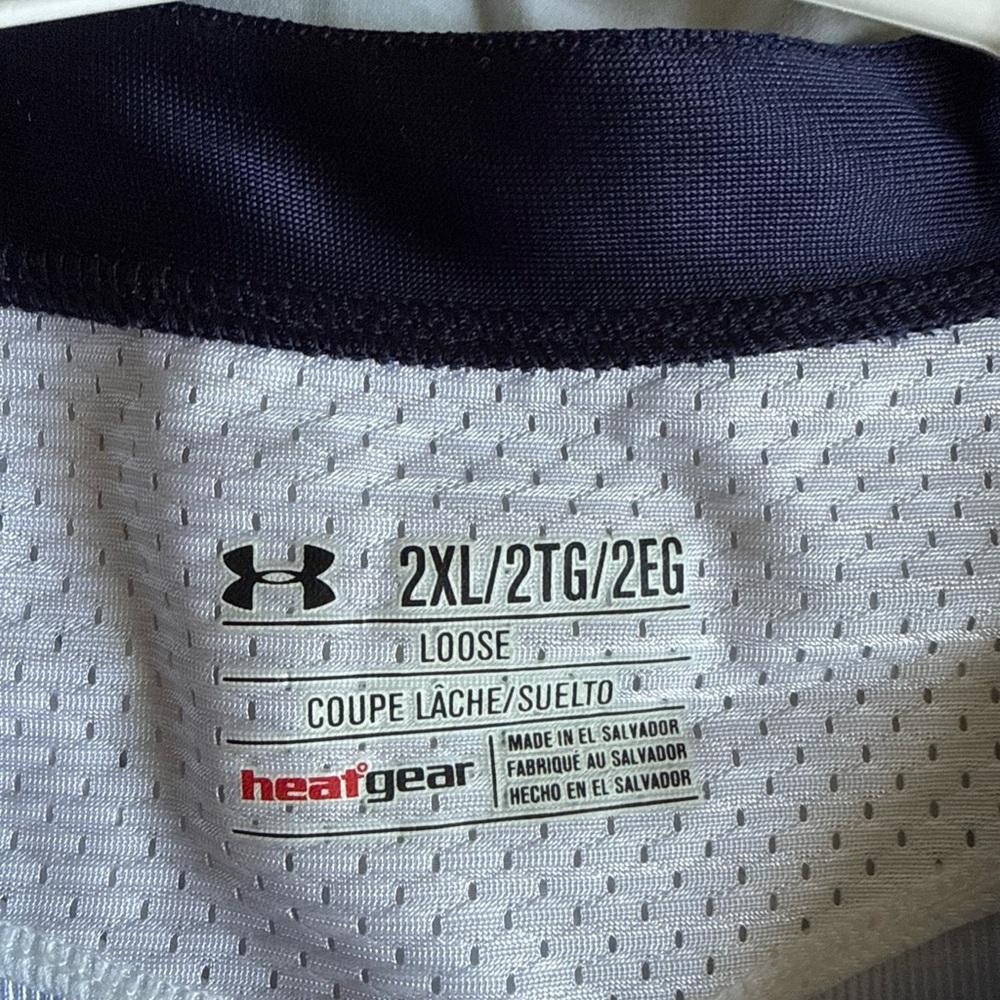 Under Armour White and Navy Men's Jersey - Picture 4 of 6